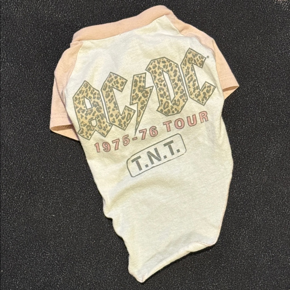 💞AC⚡️DC Cheetah Print/Pint Band Tee•Size:XS💞